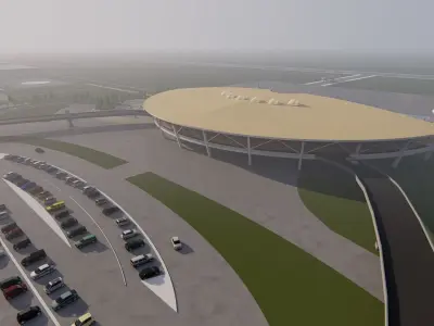 Proposed Hollongi Airport Terminal Design 3d Model Download 3D model