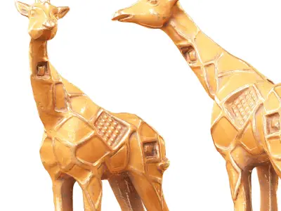 Giraffe figurine 3D model