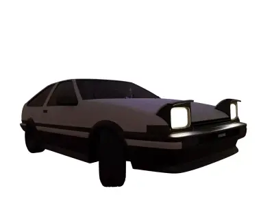 Toyota Trueno AE86 Rigged  3D model