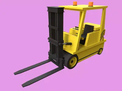 Lowpoly Forklift Low-poly 3D model