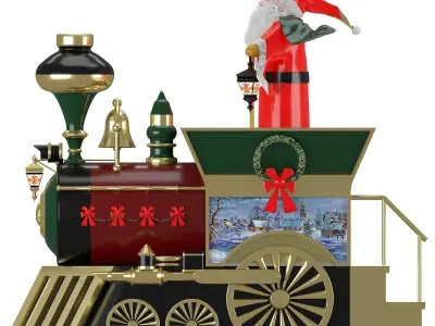 Santa Claus Train 3D model