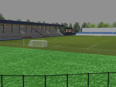 Mumbai Football Arena India Low-poly 3D model