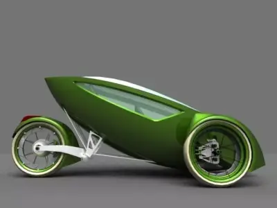 Frogger futuristic car design 3D model