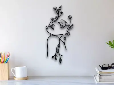 Girl Wall Art 3D print model get
