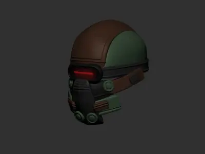 helmet high poly sculpt 3d printable ver 7 3D model 3D model 18
