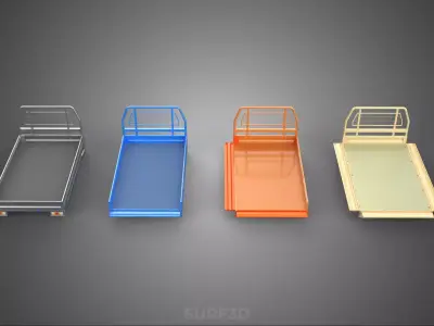 STANDARD DROP SIDE BED BODY GATE DOOR PICKUP TRUCK WIDE DECK CAR 3D model