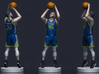 Steph Curry 3D Printable 6 3D print model