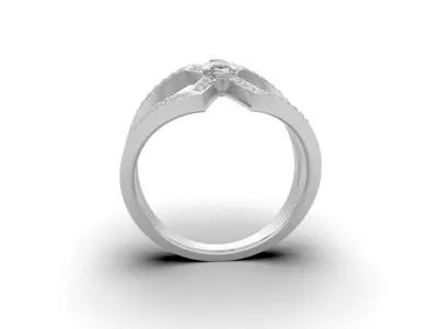 Diamond Ring Navete - 3D Jewelry - AN-455 3D print model