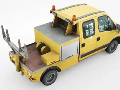 Iveco 50c13 Tow Truck Low-poly 3D model