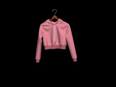 crop hoodie 3D model