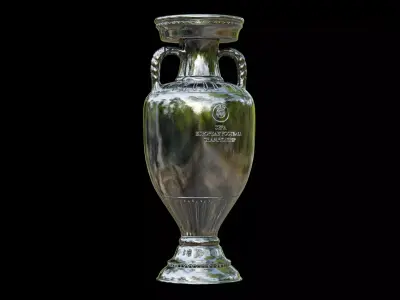European Championship Cup Free low-poly 3D model