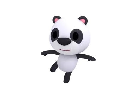 Rigged Panda 3D model