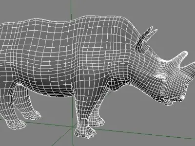rhino lowpoly rhinoceros Low-poly 3D model