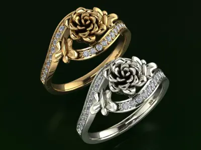 anillo rosa  3D print model
