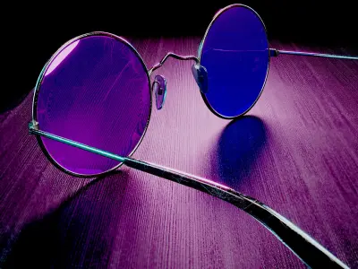 3D LUXURY CIRCULAR GLASSES - CREATED FOR 3D NFTs 3D model