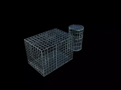 Medieval iron cages 3D model