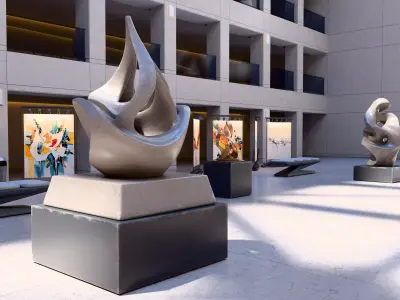 Modern Art Gallery 3D model