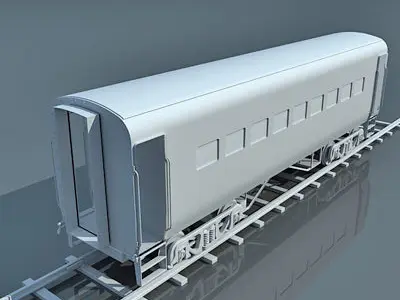 Detailed Set of 2 Train Cars 3D model