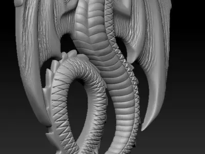 dragon three metal hooks 3D print model