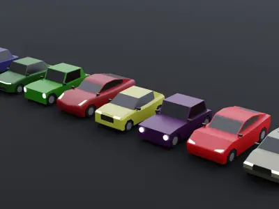 Low Poly Cars Low-poly 3D model