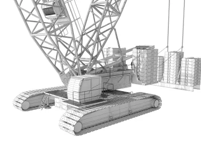 CRAWLER MINING CRANE  3D model