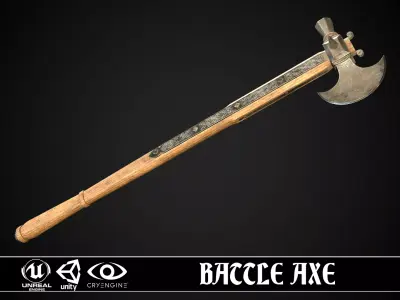 Battle Axe 01 Low-poly 3D model