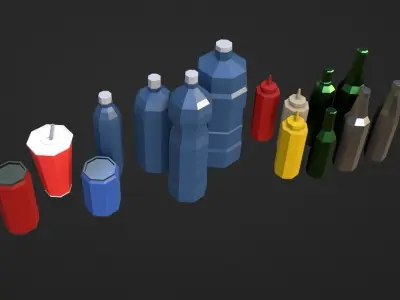 LowPoly CITYSCAPE 100 MODELS Low-poly 3D model