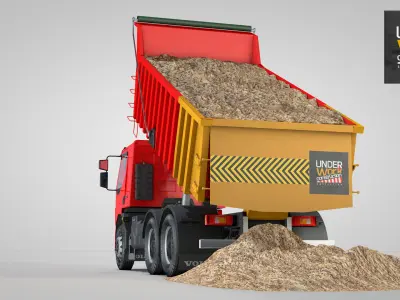 Construction Dump Truck 3D model