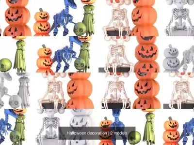 Halloween decoration 3D Model Collection