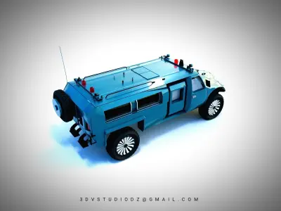 TERMINATOR concept truck Low-poly 3D model