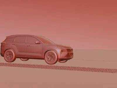 Lake side Road 3D model