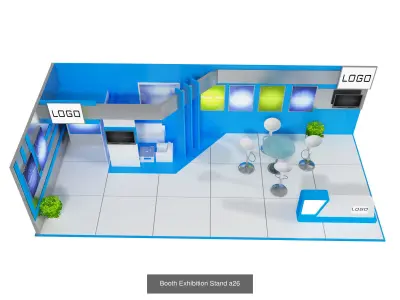 Booth Exhibition Stand G13 3D Model Collection