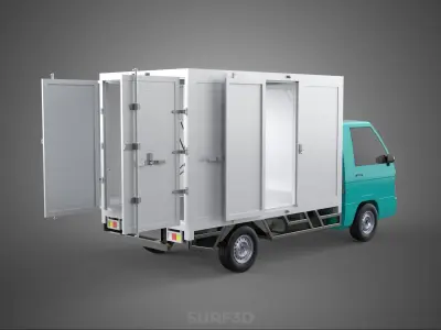 CUBE VAN BOX DROP SIDE TAILGATE REAR GATE DOOR PICKUP TRUCK CAR 3D model
