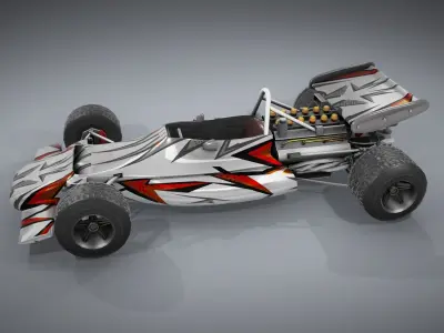 F1 Racing Car Model 5 Low-poly 3D model