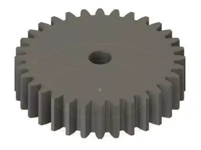 Spur Gear 32 teeth 10mm Wide 40mm Pitch Dia 20deg Press Angle 3D print model