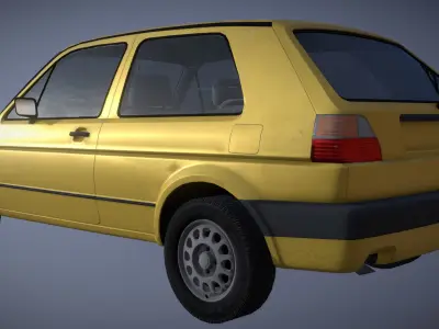 Generic Hatchback Low-poly 3D model