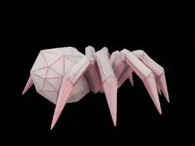 Low Poly Geometric Spider 3D print model