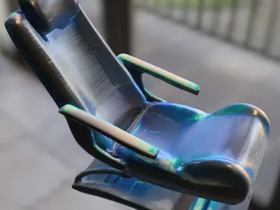 Futuristic Recliner Chair Sci-Fi  3D model