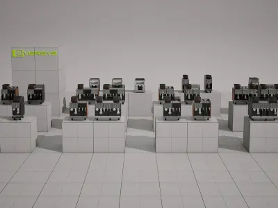 Eversys Coffee Machine - 22 Models Low-poly 3D model
