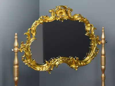 Classic Frame Gold Baroque Style for Interior Design CNC Models 3D model