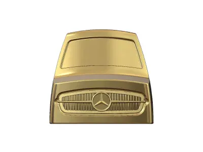 Ribbed Mercedes 300SL gullwing grille car sculpture decor 3D print model