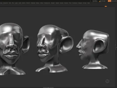 human head modern sculpture 3d print model 77 3D print model