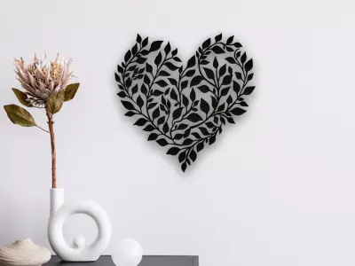 Heart Wall Art 3D print model purchase
