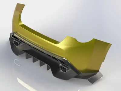 86 ZN6 Rear Bumper Exterior Surface - 3D Laser-Scanned 3D model