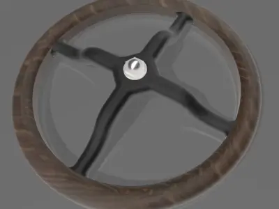 3 Hot rod steering wheel for 1 24 scale auto 3D print model