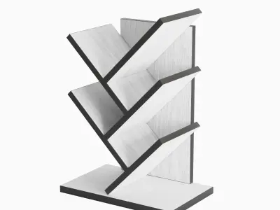 Small Bookshelf B 02 Low-poly 3D model