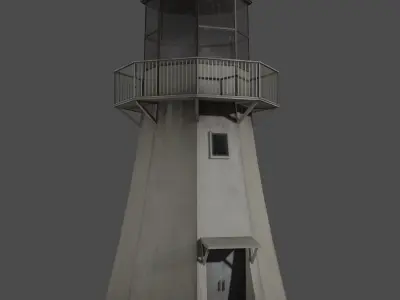 The Lighthouse at sunset Free low-poly 3D model