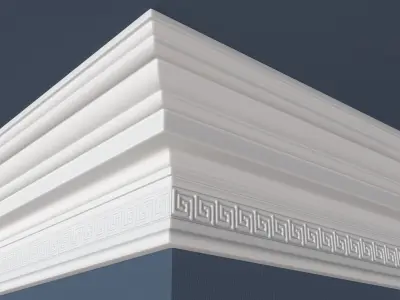 Decorative Crown Molding 3D model 7