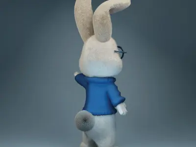 Rabbit 3D model Low-poly 3D model