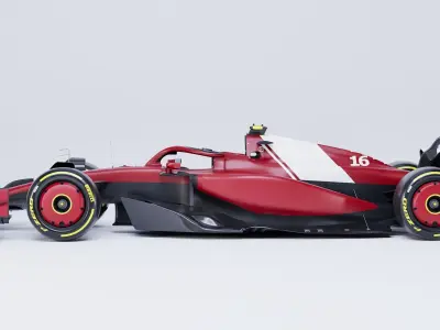 F1 2025 SF-25 Formula 1 Race Car Low-poly 3D model Low-poly 3D model